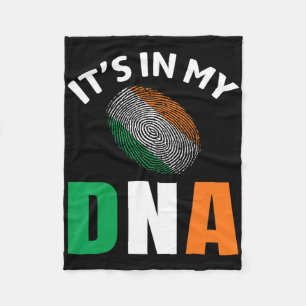 Het Zit In Mijn Dna Ierland Ierse Vlag Cadeaus Man Fleece Deken