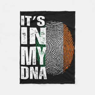 Het Zit In Mijn Dna Ierland Ierse Vlag Cadeaus Man Fleece Deken