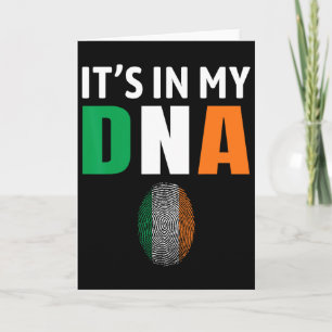 Het Zit In Mijn Dna Ierland Ierse Vlag Cadeaus Man Kaart