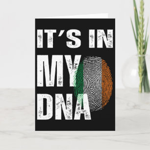 Het Zit In Mijn Dna Ierland Ierse Vlag Cadeaus Man Kaart