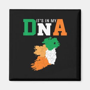 Het Zit In Mijn DNA Ierland Ierse Vlag Cadeaus Man Magneet