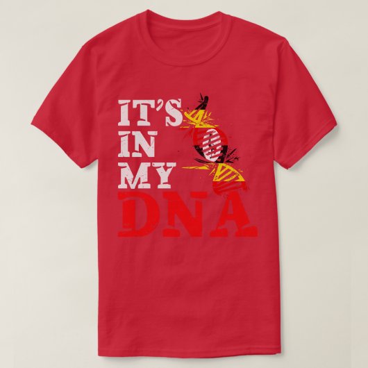 Het zit in mijn DNA in Oeganda T-shirt (Design voorkant)