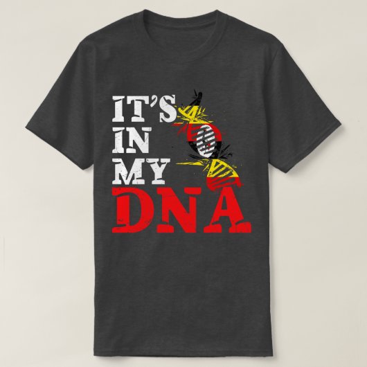 Het zit in mijn DNA in Oeganda T-shirt (Design voorkant)