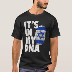 HET ZIT IN MIJN DNA Israël Israëlische vlag Pride T-shirt