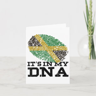 Het Zit In Mijn Dna Jamaicaanse Jamaica Vlag Vakan Kaart