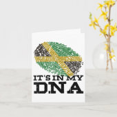 Het Zit In Mijn Dna Jamaicaanse Jamaicaanse Vlag V Kaart (Gele Bloem)