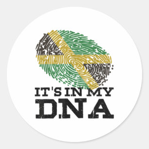 Het zit in mijn DNA Jamaicaanse vlag vakantie gesc Ronde Sticker