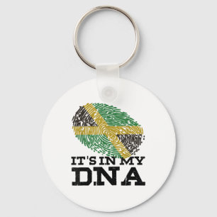Het zit in mijn DNA Jamaicaanse vlag vakantie gesc Sleutelhanger