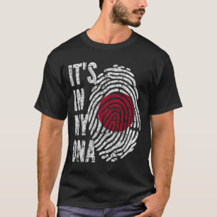 HET ZIT IN MIJN DNA Japans Vlag Mannen Vrouwen Kin T-shirt