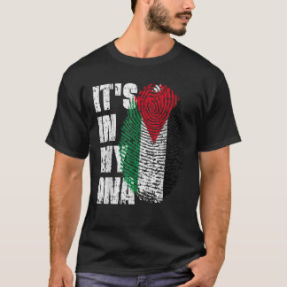 HET ZIT IN MIJN DNA Jordan Flag Jordanian T Shirt