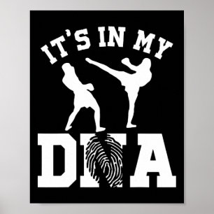 Het Zit In Mijn Dna Kickbokscadeaus Poster