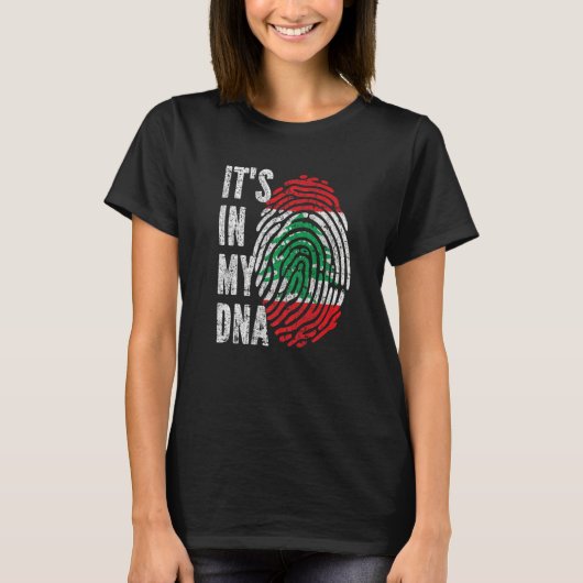 Het Zit In Mijn Dna Libanon Vlag Libanees T-shirt (Voorkant)
