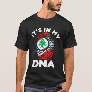 Het zit in mijn DNA Libanon vlag trotse Libanese t T-shirt