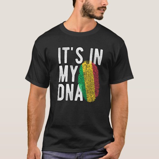 Het zit in mijn DNA Mali vlag Fingerprint Premium T-shirt (Voorkant)