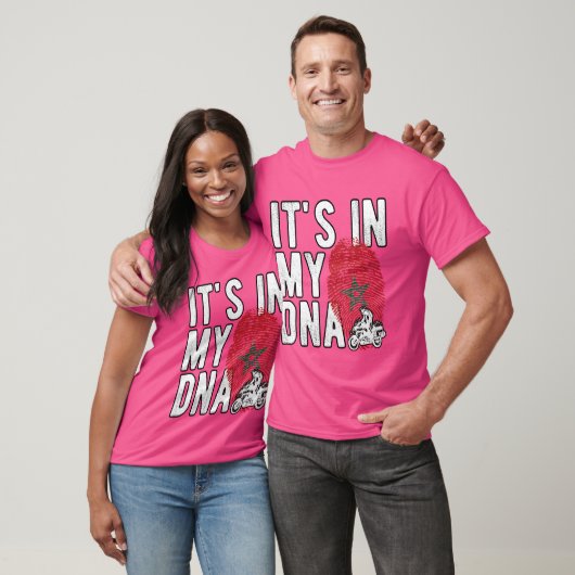 Het zit in Mijn DNA Marokko Vlag Marokkaanse motor T-shirt (Unisex)
