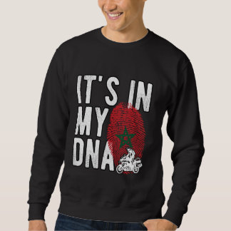 Het zit in Mijn DNA Marokko Vlag Marokkaanse motor Trui