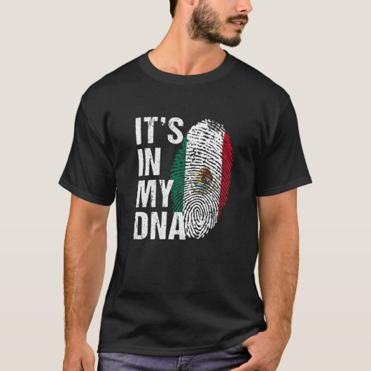 Het zit in mijn DNA-mexicaanse mannen van de Mexic T-shirt (Voorkant)