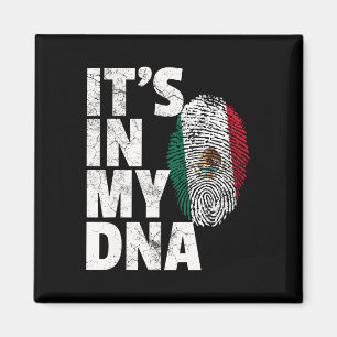 Het zit in mijn DNA Mexicaanse Mexicaanse vlag Cin Magneet