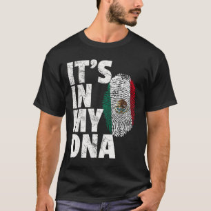 Het zit in mijn DNA Mexicaanse Mexicaanse vlag Cin T-shirt