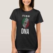 Het zit in mijn DNA Mexicaanse vlag vingerafdruk H T-shirt (Voorkant)