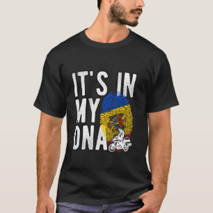 Het zit in Mijn DNA Moldavië Vlag Moldavische moto T-shirt