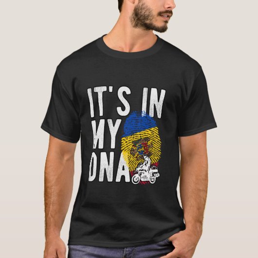 Het zit in Mijn DNA Moldavië Vlag Moldavische moto T-shirt (Voorkant)