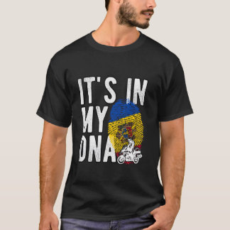 Het zit in Mijn DNA Moldavië Vlag Moldavische moto T-shirt