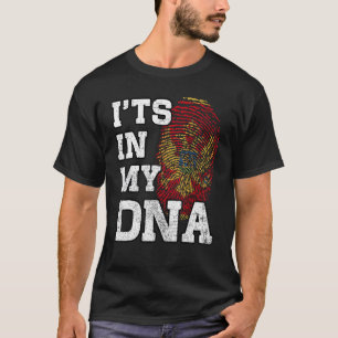 Het Zit In Mijn DNA Montenegrijnse Vingerafdruk Tr T-shirt