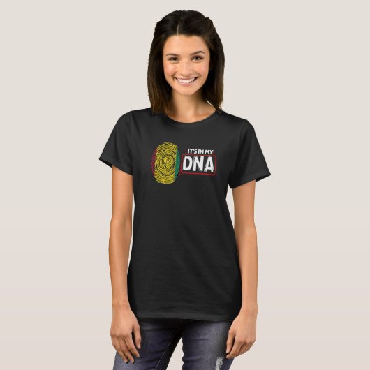Het zit in mijn DNA National Flag Guinee Patriotic T-shirt (Voorkant volledig)
