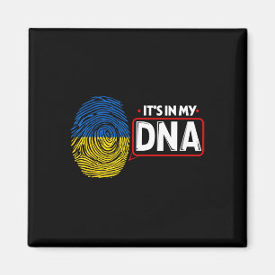Het Zit In Mijn Dna Nationale Vlag Oekraïense Patr Magneet