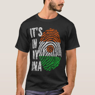HET ZIT IN MIJN DNA Niger Flag Mannen Vrouwen Kind T-shirt