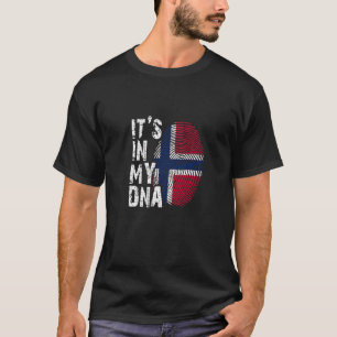 Het Zit In Mijn Dna Noorwegen Noorse Vlag Oslo Noo T-shirt