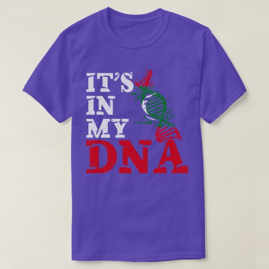 Het zit in mijn DNA op de Malediven T-shirt (Design voorkant)