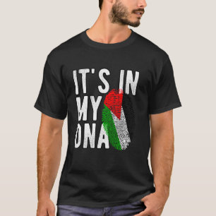 Het Zit In Mijn DNA Palestina Erfgoed Vingerafdruk T-shirt