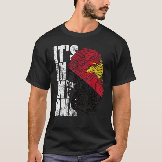 Het zit in mijn DNA Papoea Nieuw Guinea print Papo T-shirt (Voorkant)