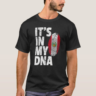 Het zit in mijn DNA Peruaanse vlag souvenir T-shirt