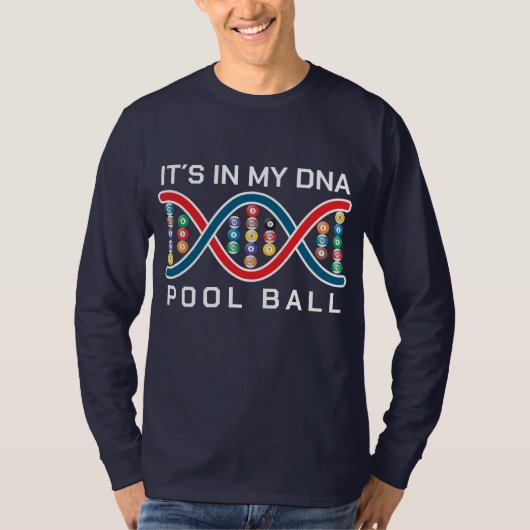 Het zit in mijn dna pool bal t-shirt (Voorkant)