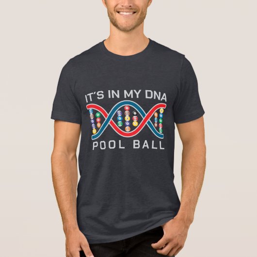 Het zit in mijn dna pool bal Tri-Blend shirt (Voorkant)