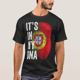 Het Zit In Mijn Dna Portugese Vlag Portugal Voetba T-shirt