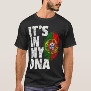 Het zit in mijn DNA Portugese vlag Portugal Vrouwe T-shirt