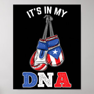 Het zit in mijn DNA Puerto Ricaans boksen Poster