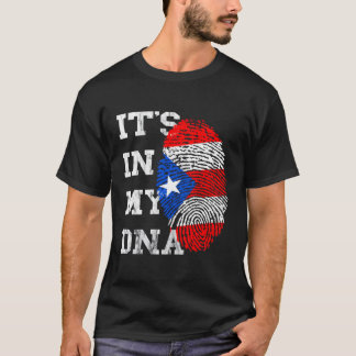 Het zit in mijn DNA Puerto Rico vlag Puerto Ricaan T-shirt