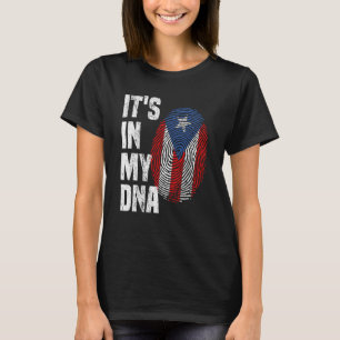 HET ZIT IN MIJN DNA Puerto Rico Vlag Puerto Ricaan T-shirt