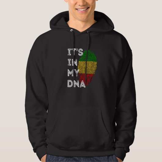 Het zit in mijn DNA Rasta Reggae Roots Jamaican Pr Hoodie (Voorkant)