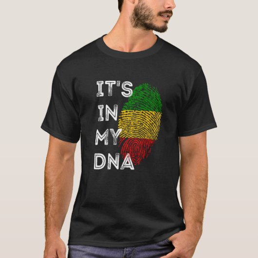 Het zit in mijn DNA Rasta Reggae Roots Jamaican Pr T-shirt (Voorkant)