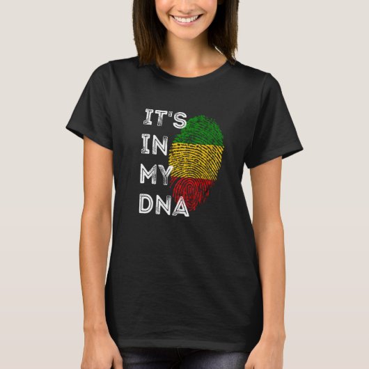 Het zit in mijn DNA Rasta Reggae Roots Jamaican Pr T-shirt (Voorkant)