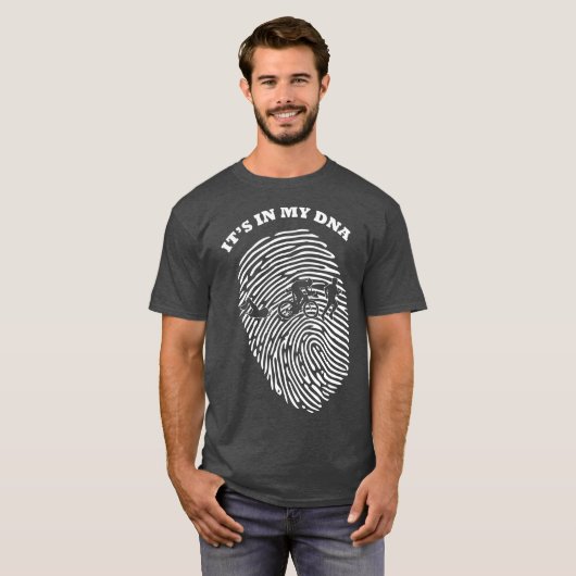 Het zit in mijn DNA riathlon, vingerafdruk T-shirt (Voorkant volledig)