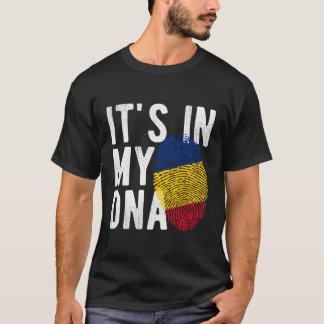 Het zit in mijn DNA Roia vlag vingerafdruk T-shirt
