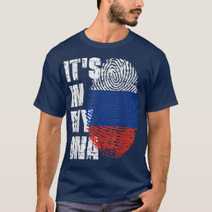 Het zit in mijn DNA Rusland Vlag Russisch T-shirt