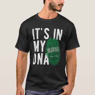 het zit in mijn DNA Saudi-Arabië vlag Vingerafdruk T-shirt